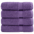 vidaXL Ręczniki premium SOLUND 4 szt., fioletowe, 70x140 cm, 600 g/cm²