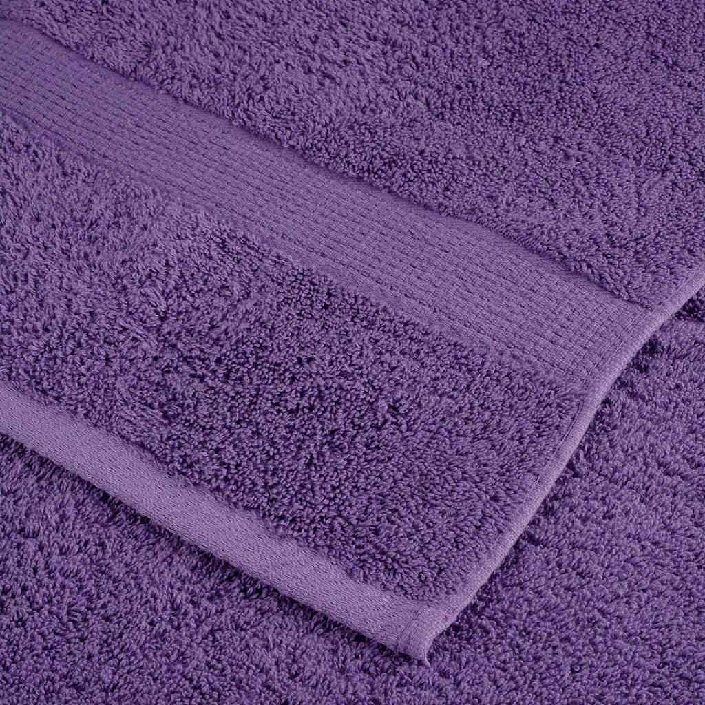 vidaXL Ręczniki premium SOLUND 2 szt., fioletowe, 80x200 cm, 600 g/cm²