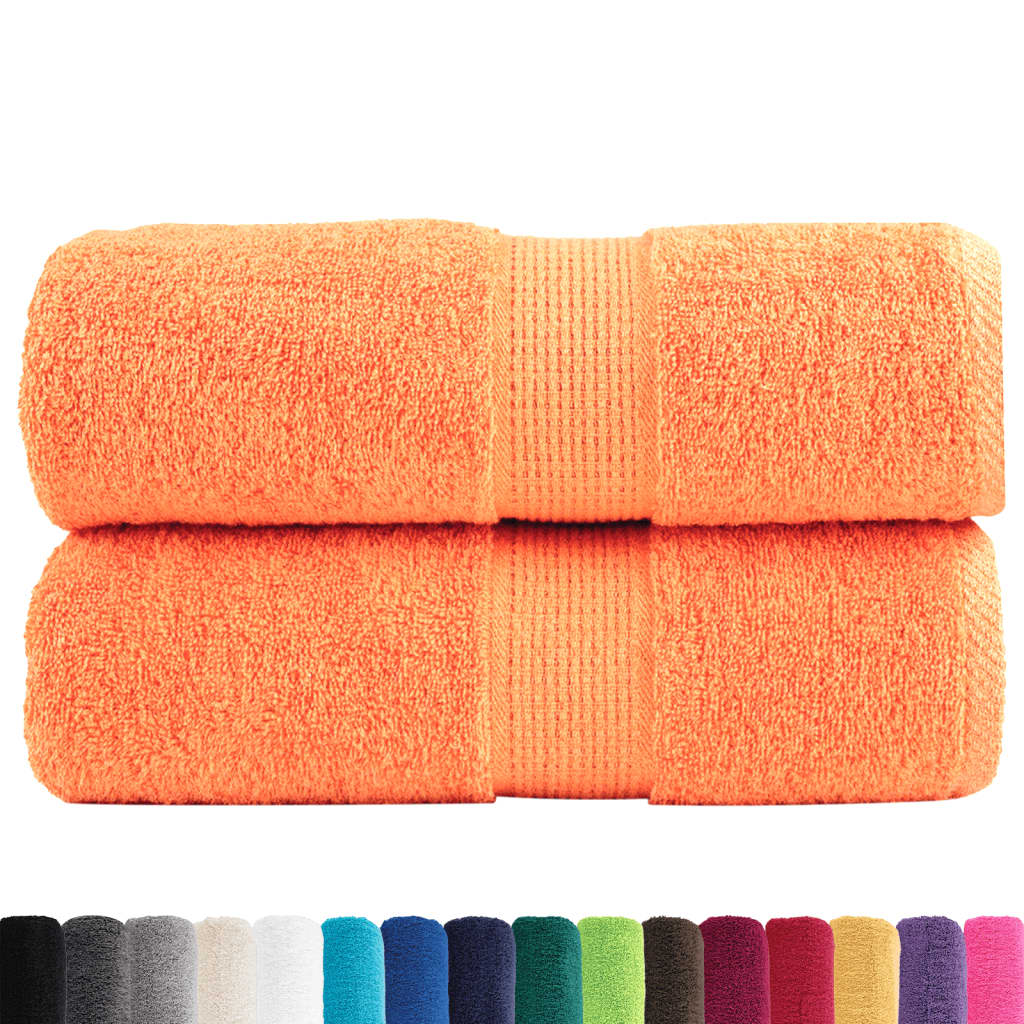 vidaXL Ręczniki toaletowe Premium SOLUND 2 szt. Pomarańczowe 30x30 cm 600 gsm