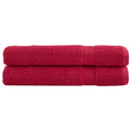 vidaXL Ręczniki premium SOLUND, 2 szt., czerwone, 80x200 cm, 600 g/cm²