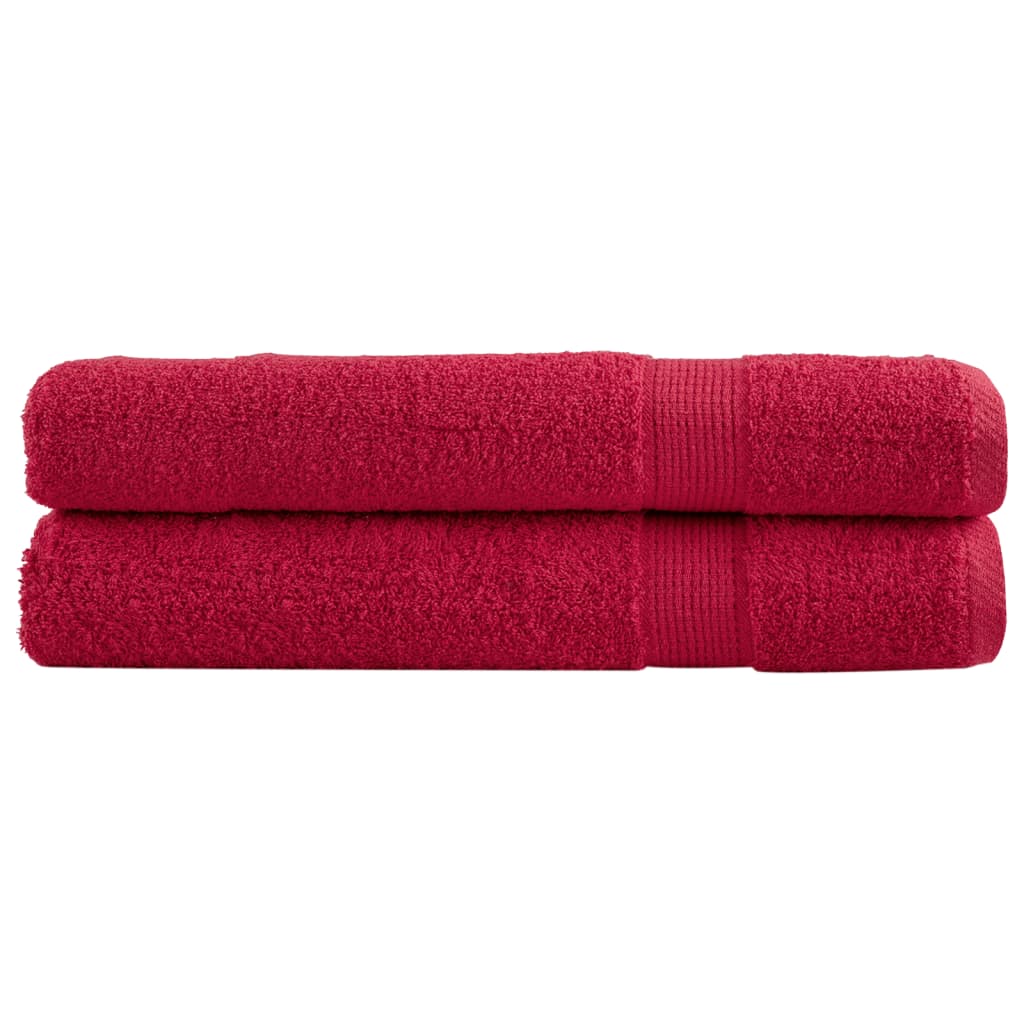 vidaXL Ręczniki premium SOLUND, 2 szt., czerwone, 80x200 cm, 600 g/cm²