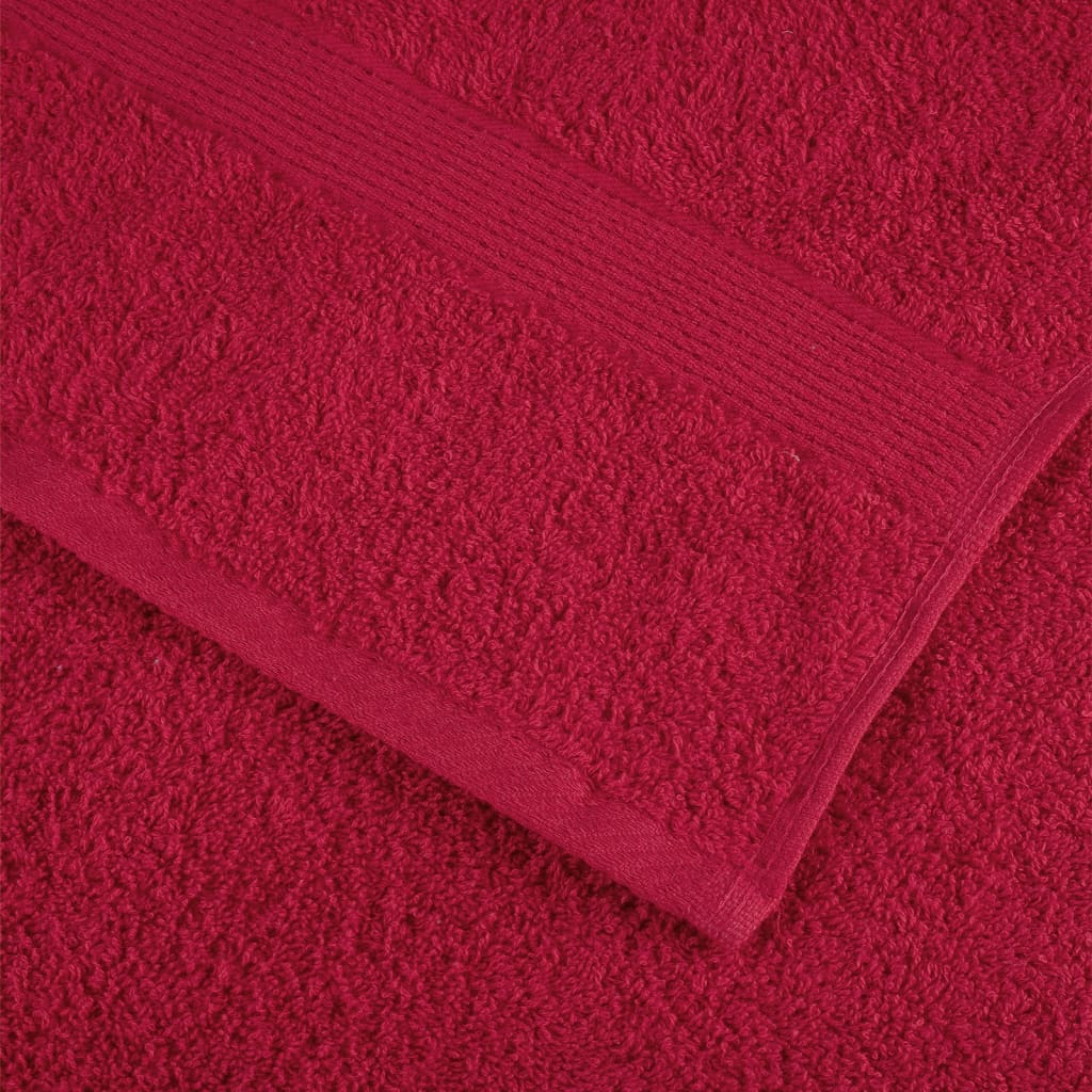 vidaXL Ręczniki premium SOLUND, 2 szt., czerwone, 80x200 cm, 600 g/cm²
