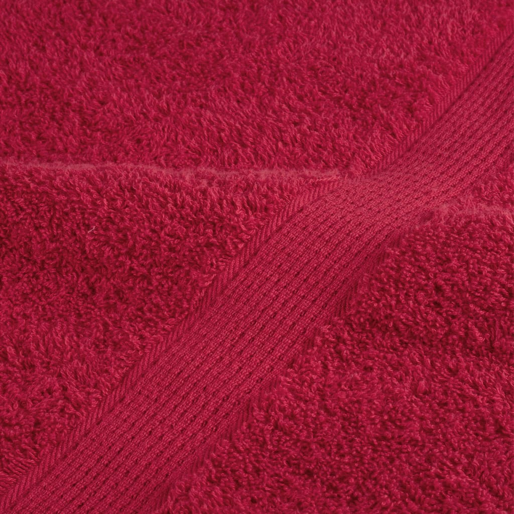 vidaXL Ręczniki premium SOLUND, 2 szt., czerwone, 80x200 cm, 600 g/cm²