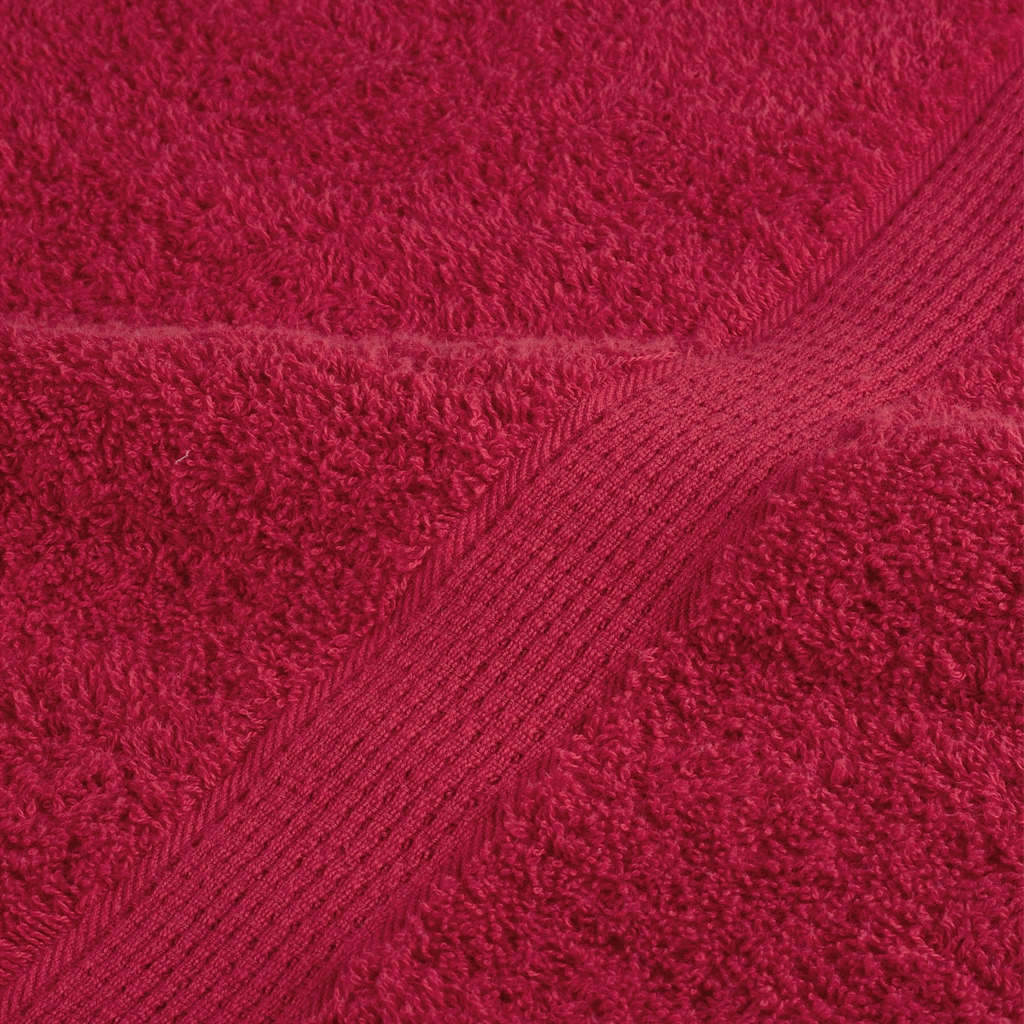 vidaXL Ręczniki premium SOLUND 10 szt., czerwone, 80x200 cm, 600 g/cm²
