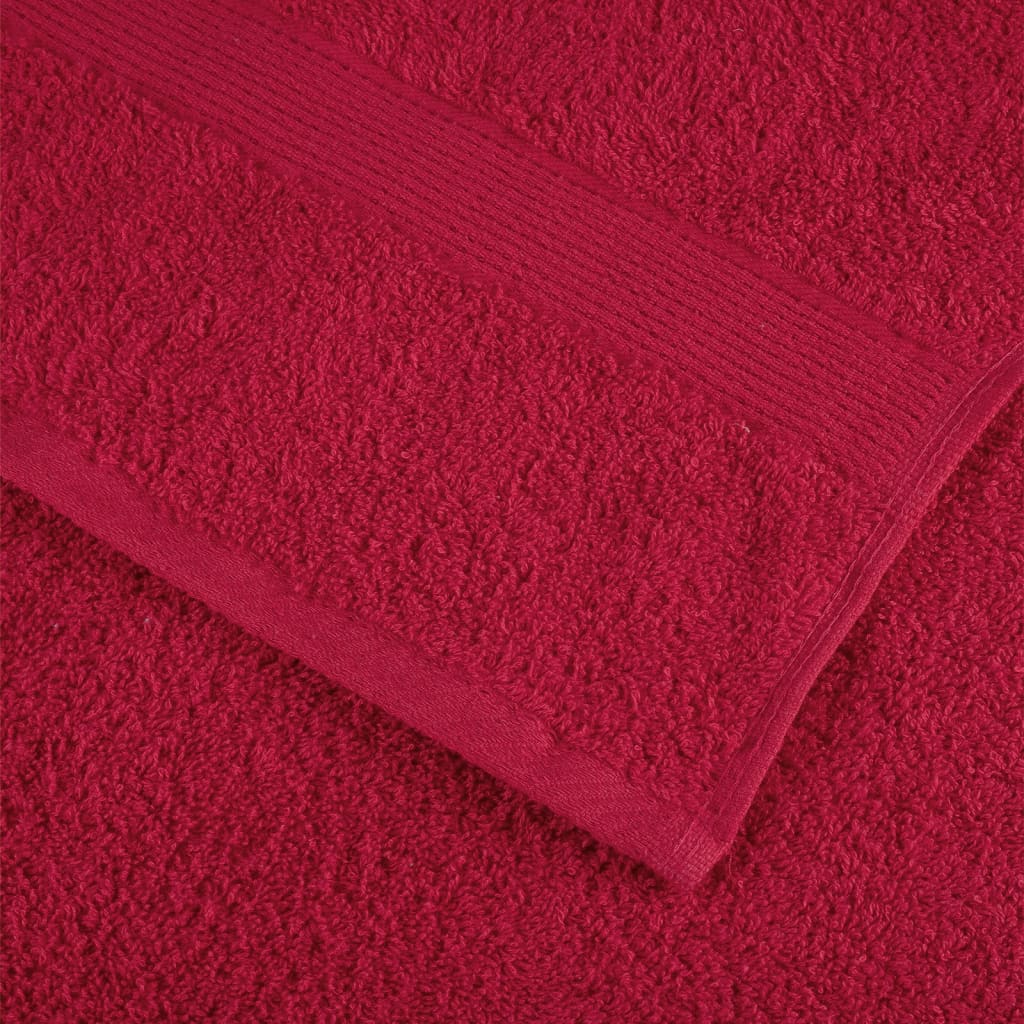 vidaXL Ręczniki premium SOLUND 4 szt., czerwone, 100x200 cm, 600 g/cm²