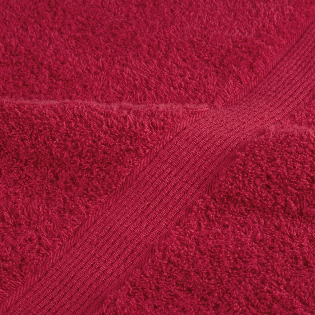 vidaXL Ręczniki premium SOLUND 10 szt. czerwone, 100x200 cm, 600 g/cm²