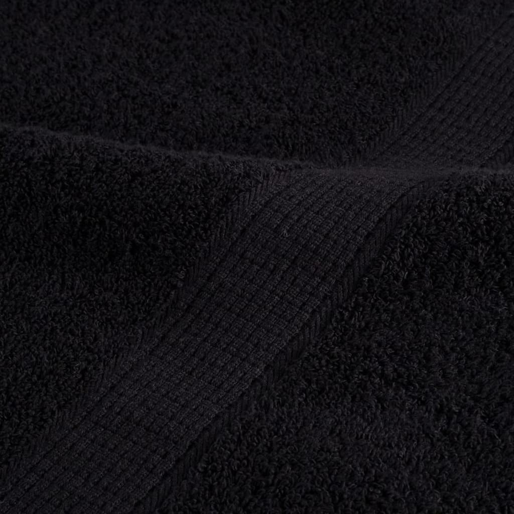 vidaXL Ręcznik Gościnny SOLUND 2 szt. Czarny 15 x 21 cm 550 gsm