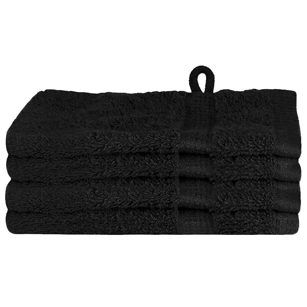 vidaXL Ręcznik Gościnny SOLUND 4 szt. Czarny 15 x 21 cm 550 gsm