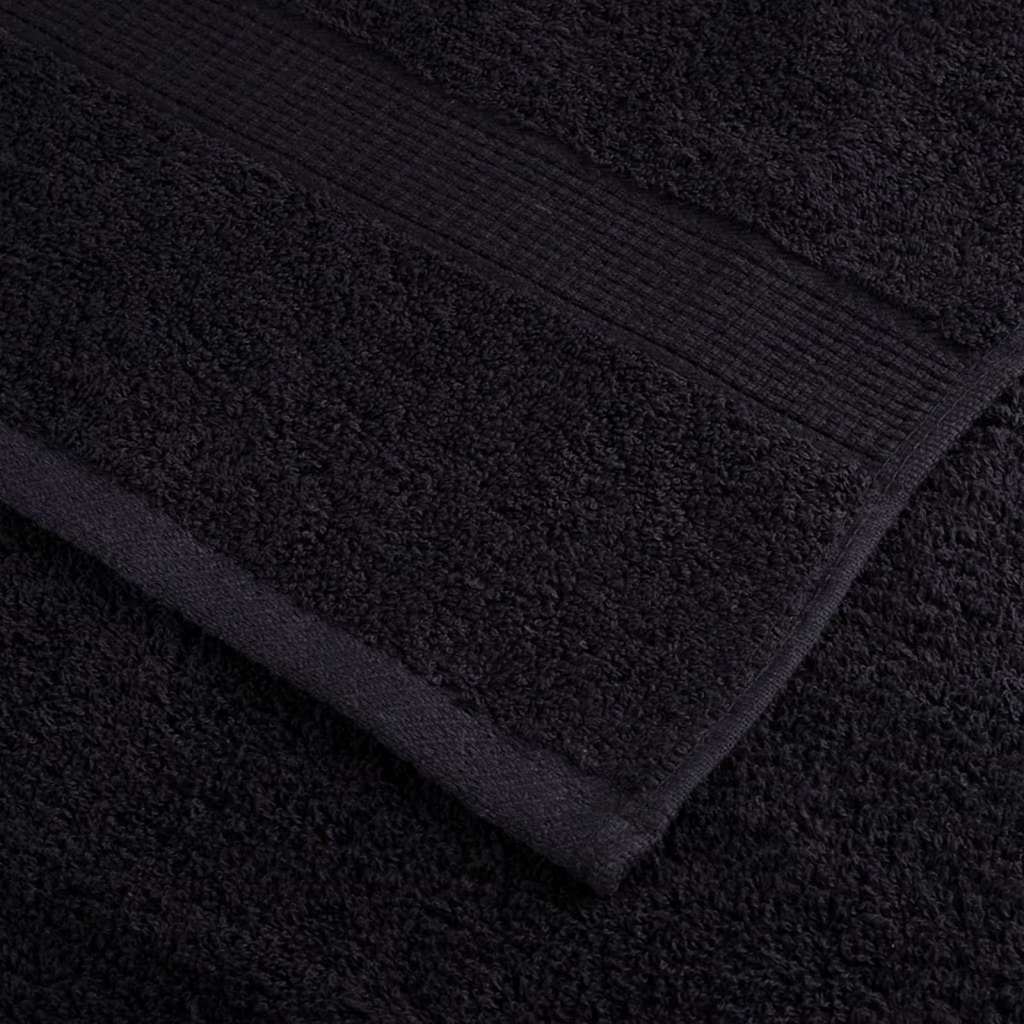 vidaXL Ręcznik Gościnny SOLUND 10 szt. Czarny 15 x 21 cm 550 gsm