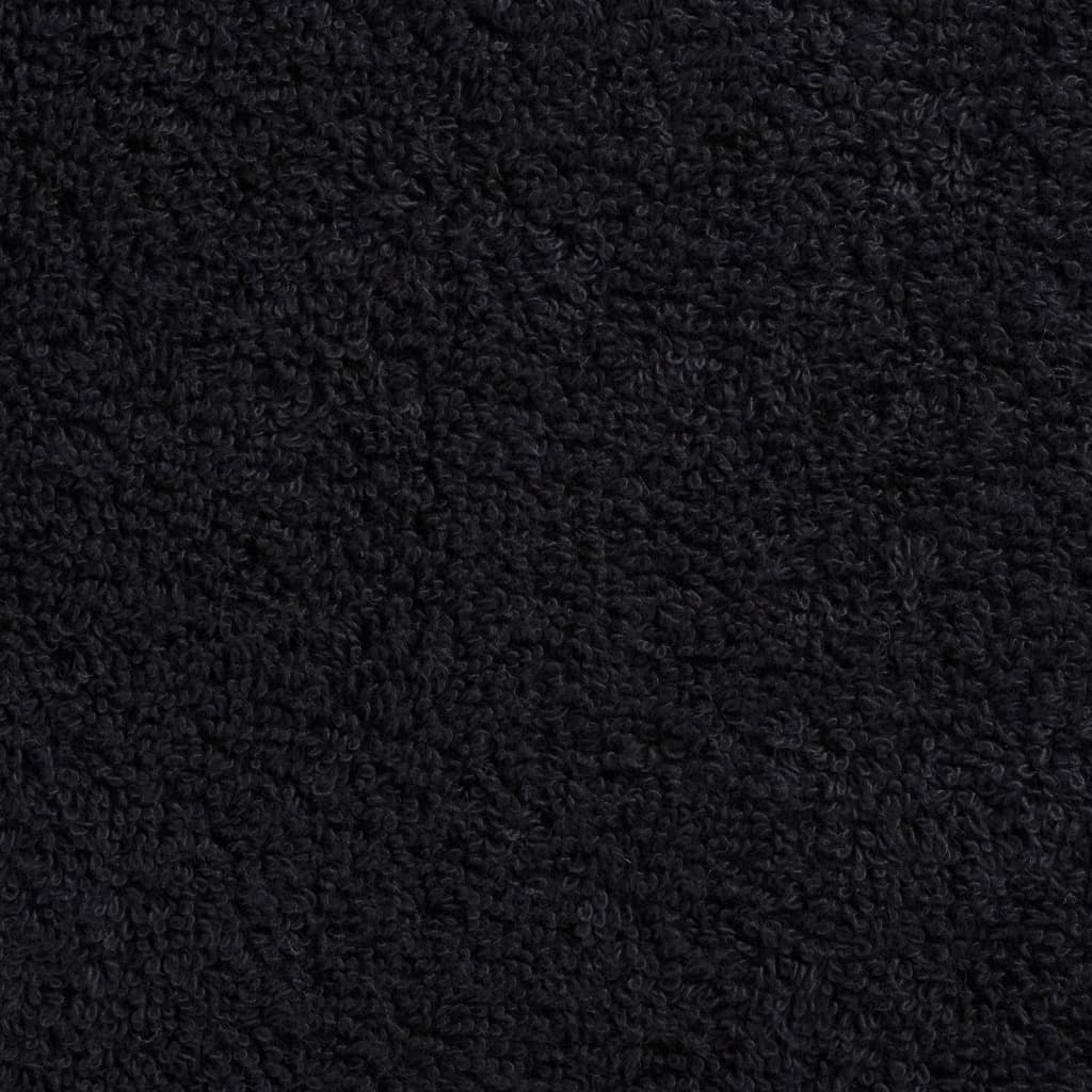 vidaXL Ręczniki myjące Premium SOLUND 4 szt., czarne, 30x30 cm, 600 gsm