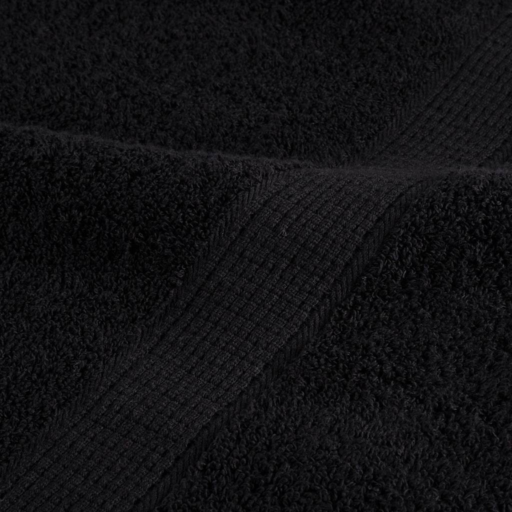 vidaXL Ręczniki myjące Premium SOLUND 4 szt., czarne, 30x30 cm, 600 gsm