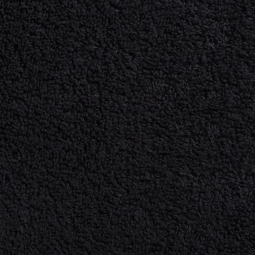 vidaXL Ręczniczki premium SOLUND, 4 szt., czarne, 30x50 cm, 600 g/cm²