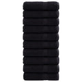 vidaXL Ręczniki premium SOLUND, 10 szt., czarne, 50x100 cm, 600 g/cm²