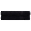 vidaXL Ręczniki premium SOLUND, 2 szt., czarne, 100x200 cm, 600 g/cm²
