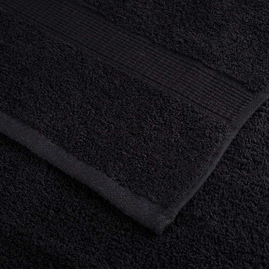 vidaXL Ręczniki premium SOLUND, 2 szt., czarne, 100x200 cm, 600 g/cm²