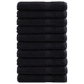 vidaXL Ręczniki premium SOLUND, 10 szt., czarne, 100x200 cm, 600 g/cm²