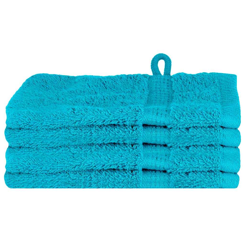 vidaXL Ręcznik Gościnny SOLUND 4 szt. Turkusowy 15 x 21 cm 550 gsm
