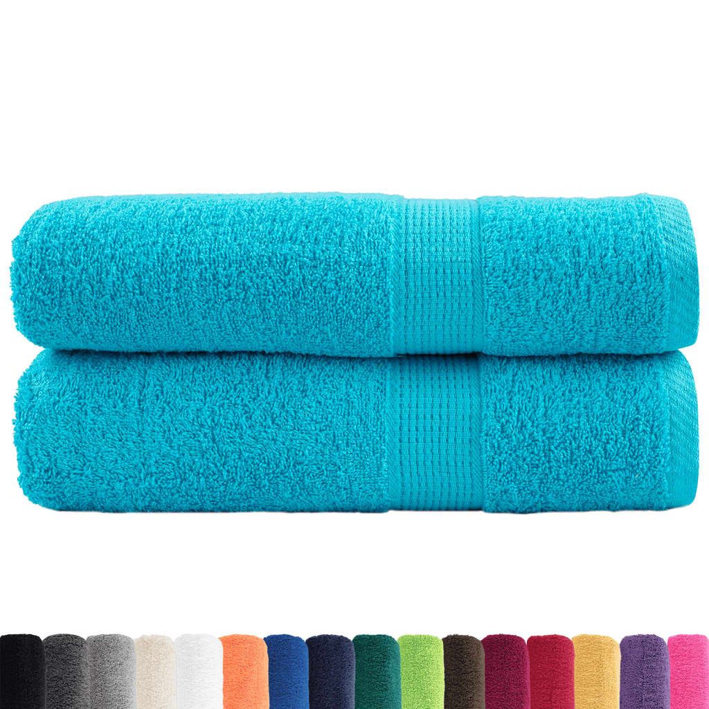 vidaXL Ręczniki premium SOLUND 2 szt., turkusowe, 50x100 cm, 600 g/cm²