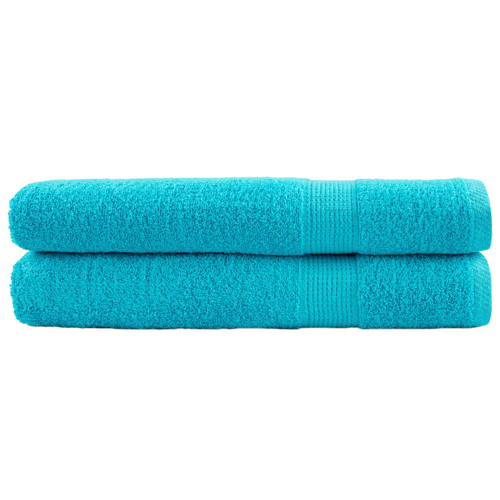 vidaXL Ręczniki premium SOLUND 2 szt., turkusowe, 80x200 cm, 600 g/cm²
