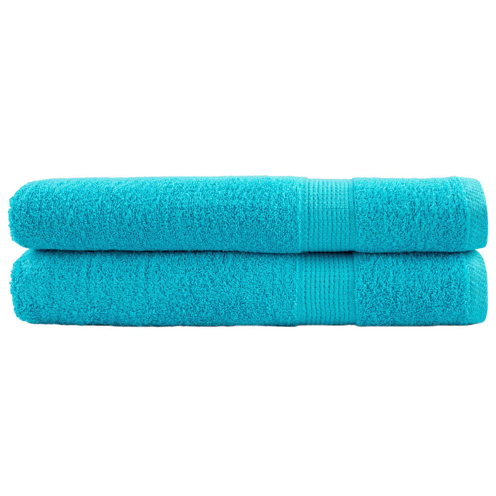 vidaXL Ręczniki premium SOLUND 2 szt. turkusowe, 100x200 cm, 600 g/cm²