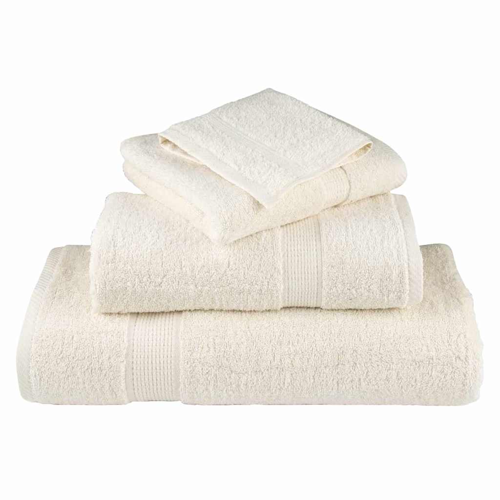 vidaXL Ręcznik Gościnny SOLUND 2 szt. Kremowy 15 x 21 cm 550 gsm