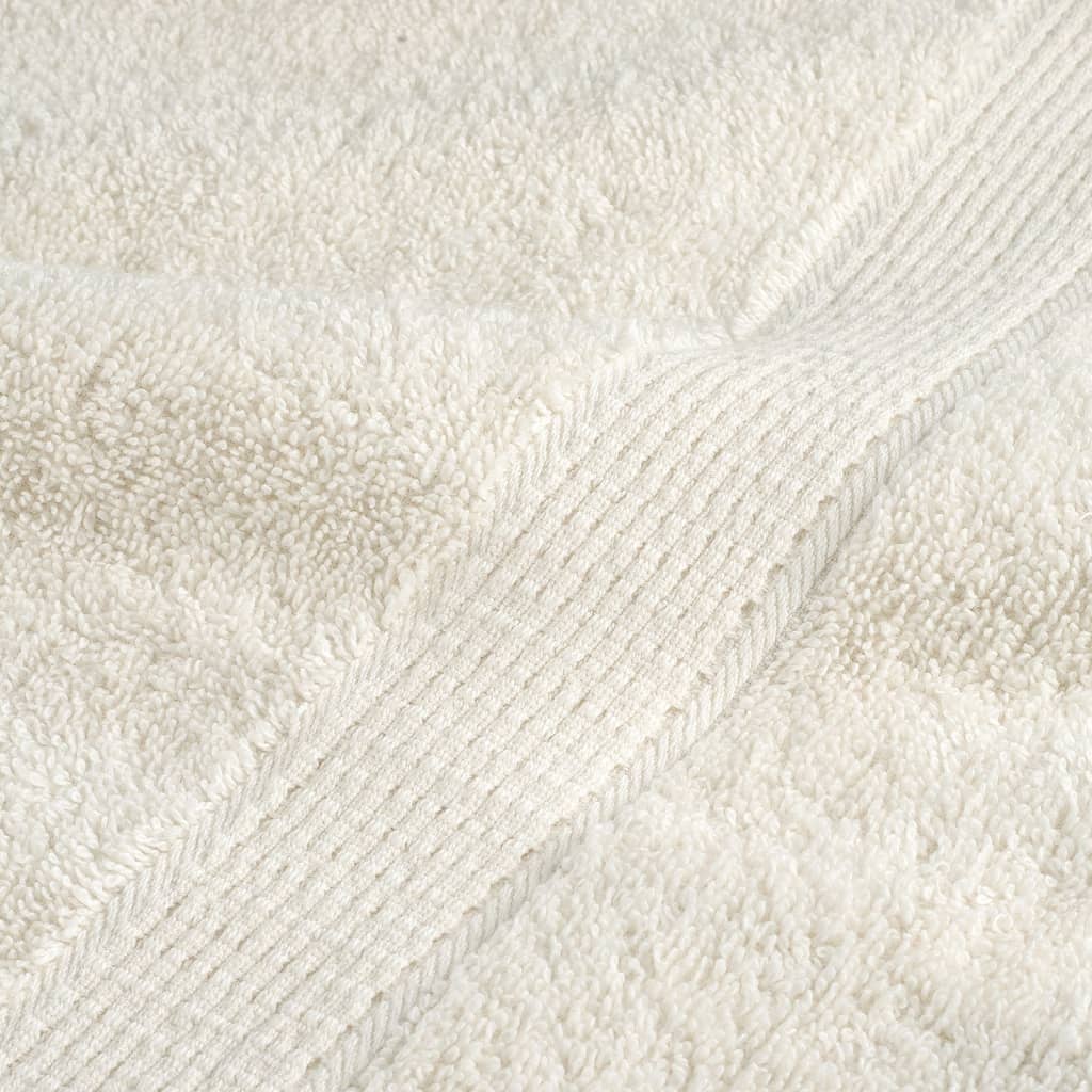 vidaXL Ręczniki myjące Premium SOLUND 4 szt. Kremowe 30x30 cm 600 gsm