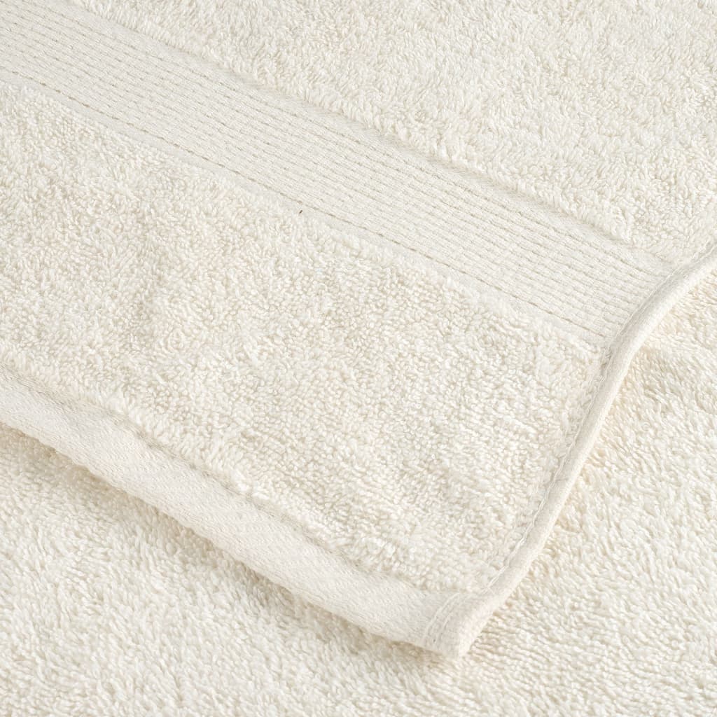 vidaXL Ręczniczki premium SOLUND, 2 szt., kremowe, 30x50 cm, 600 g/cm²