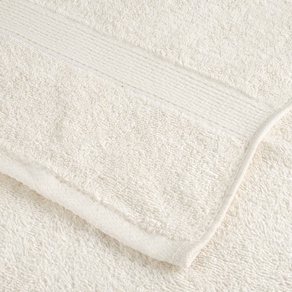 vidaXL Ręczniki premium SOLUND, 4 szt., kremowe, 50x100 cm, 600 g/cm²