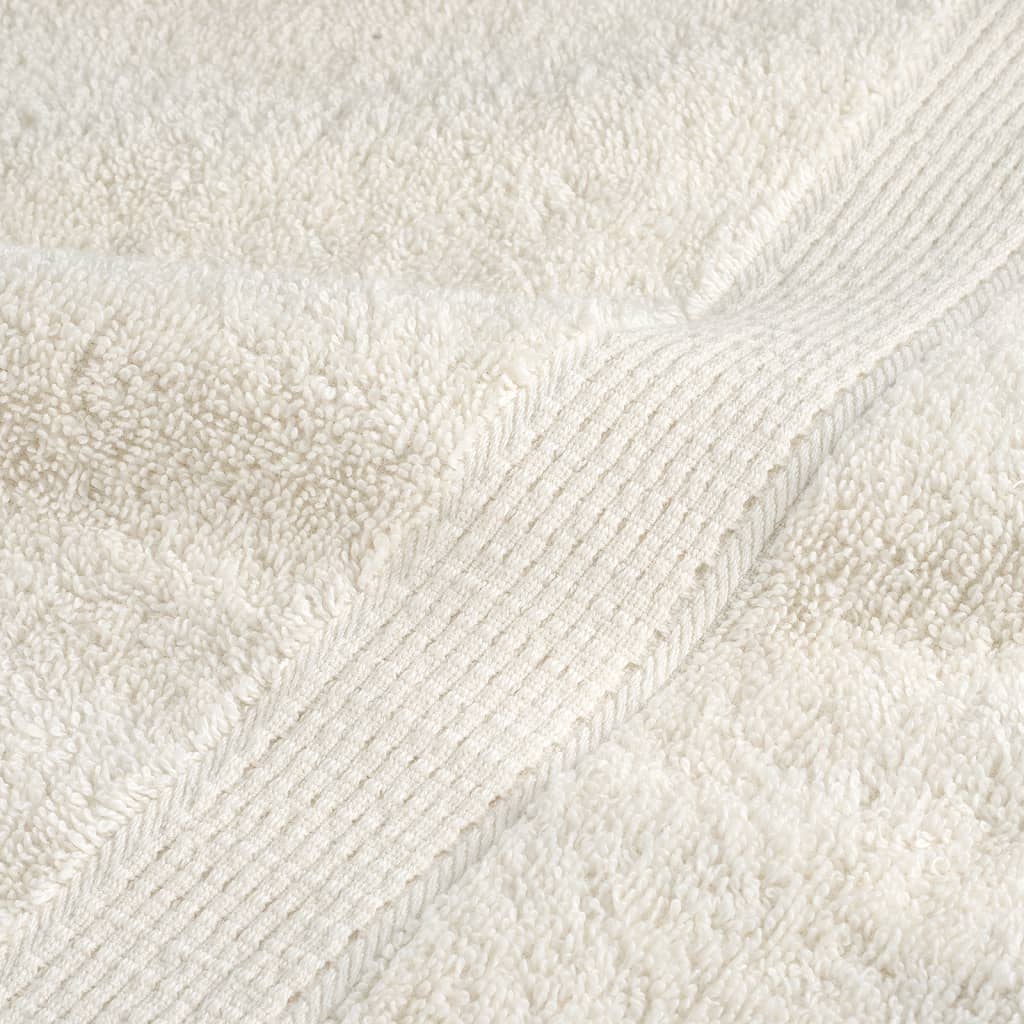 vidaXL Ręczniki premium SOLUND, 2 szt., kremowe, 100x200 cm, 600 g/cm²