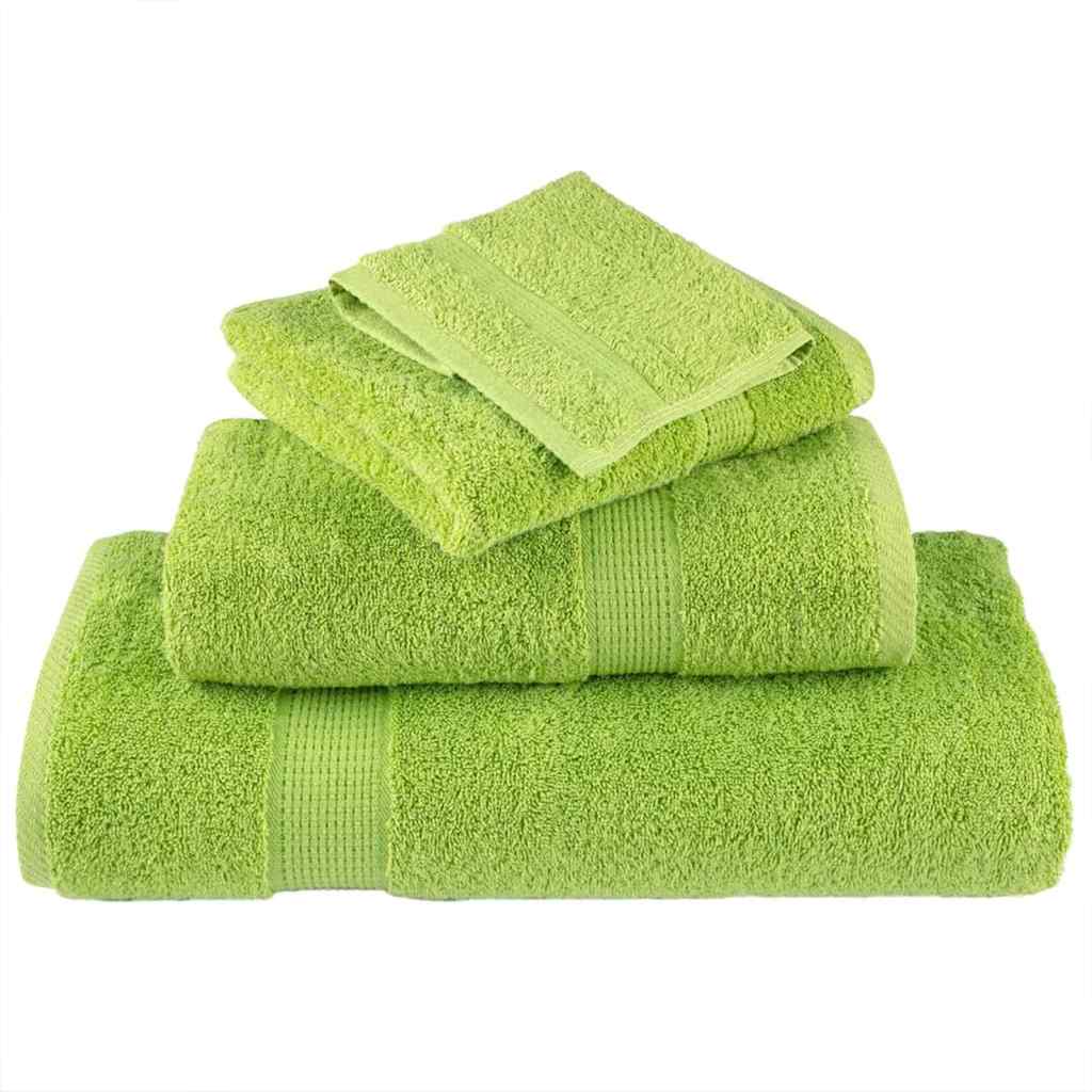 vidaXL Ręcznik Gościnny SOLUND 2 szt. Zielony 15 x 21 cm 550 gsm
