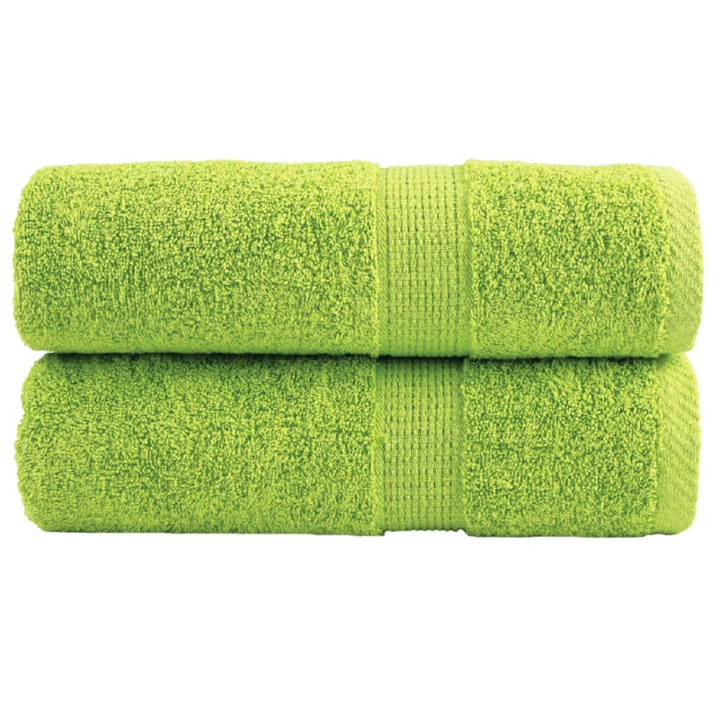 vidaXL Ręczniki toaletowe Premium SOLUND 2 szt. Zielone jabłko 30x30 cm 600 gsm