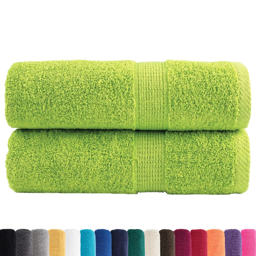 vidaXL Ręczniki toaletowe Premium SOLUND 2 szt. Zielone jabłko 30x30 cm 600 gsm