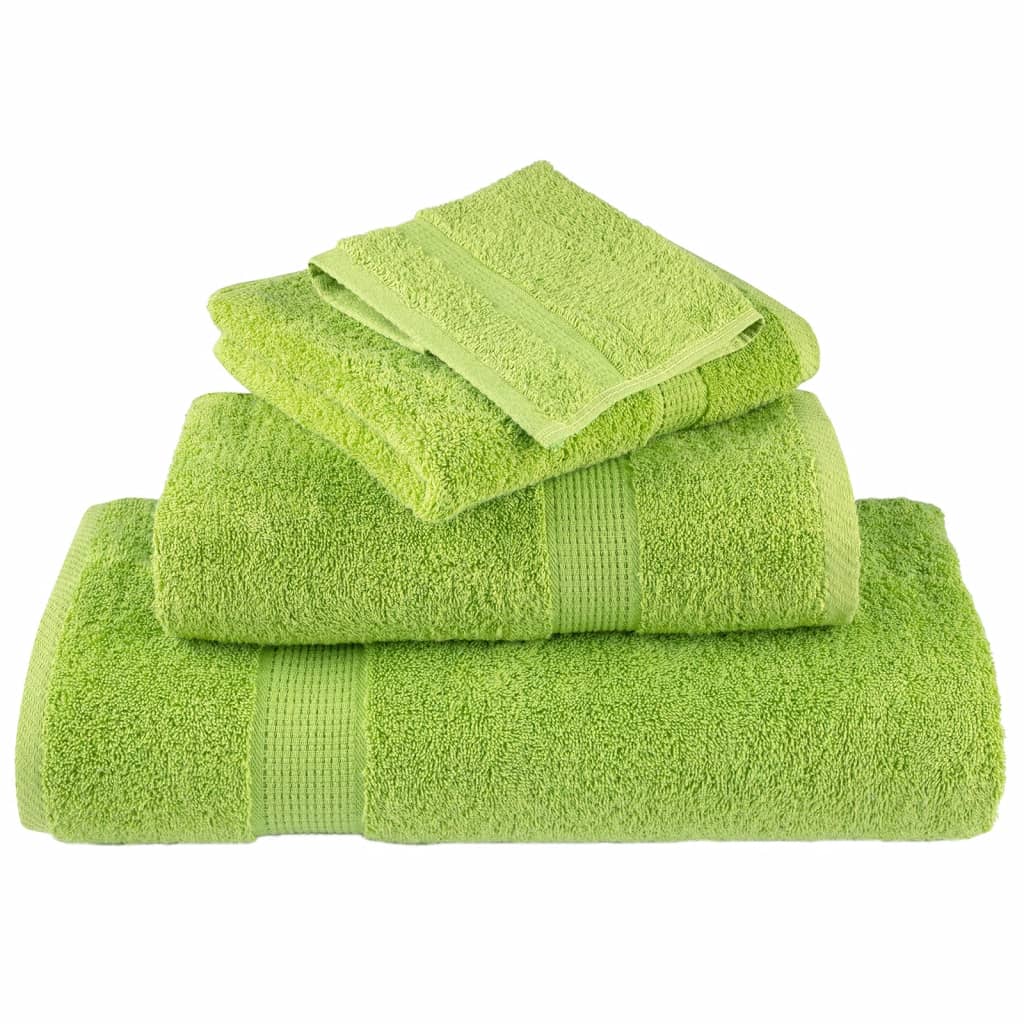vidaXL Ręczniki premium SOLUND, 4 szt., zielone, 50x100 cm, 600 g/cm²