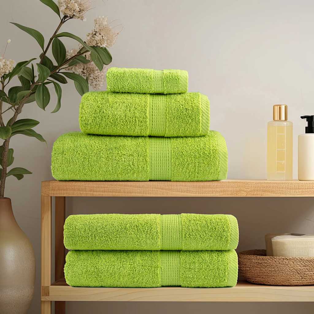 vidaXL Ręczniki premium SOLUND, 4 szt., zielone, 80x200 cm, 600 g/cm²