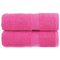 vidaXL Ręczniczki premium SOLUND, 2 szt., różowe, 30x50 cm, 600 g/cm²