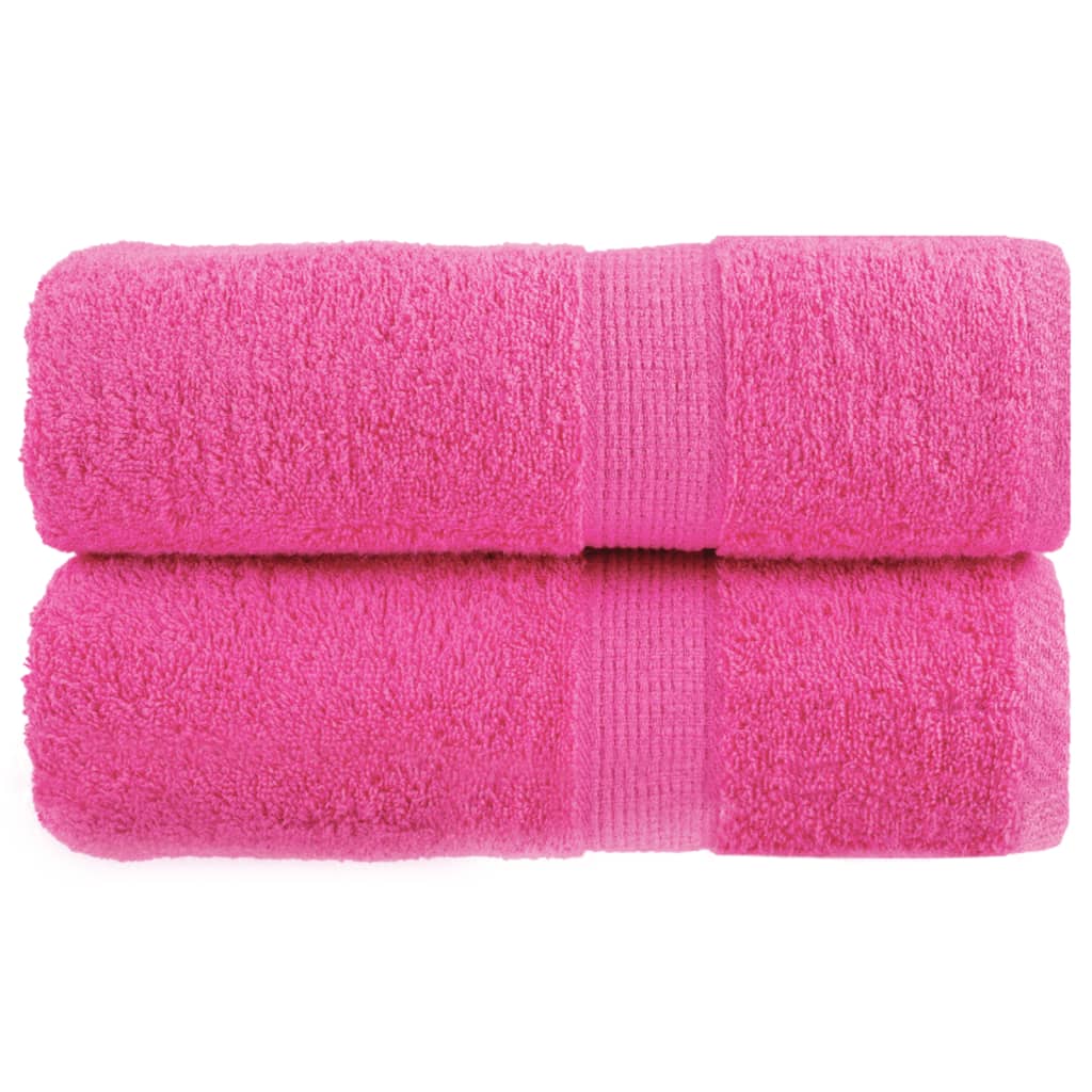 vidaXL Ręczniczki premium SOLUND, 2 szt., różowe, 30x50 cm, 600 g/cm²