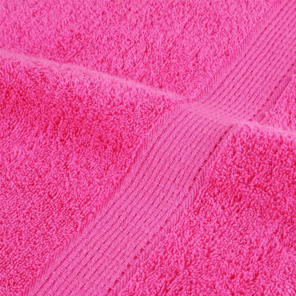 vidaXL Ręczniczki premium SOLUND, 4 szt., różowe, 30x50 cm, 600 g/cm²