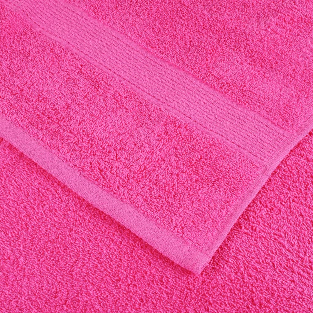 vidaXL Ręczniczki premium SOLUND, 4 szt., różowe, 30x50 cm, 600 g/cm²