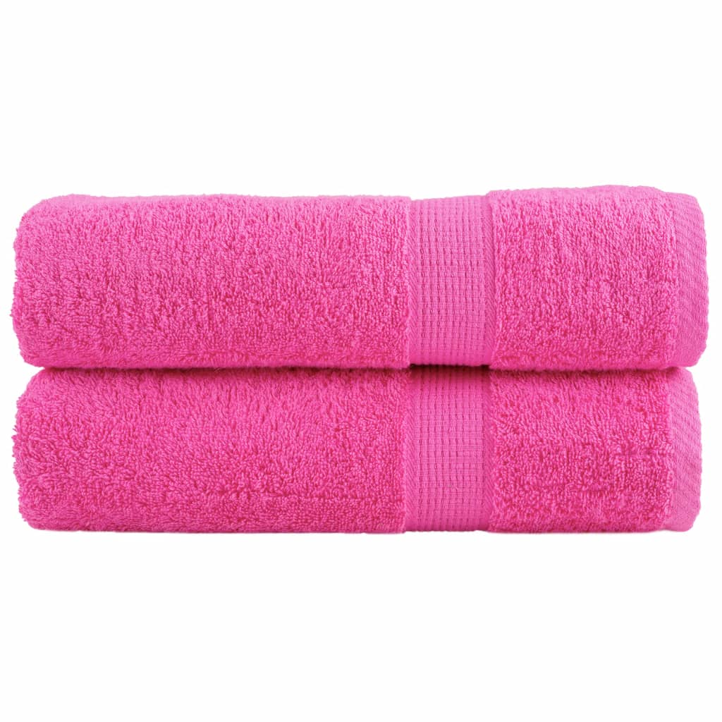 vidaXL Ręczniki premium SOLUND, 2 szt., różowe, 50x100 cm, 600 g/cm²