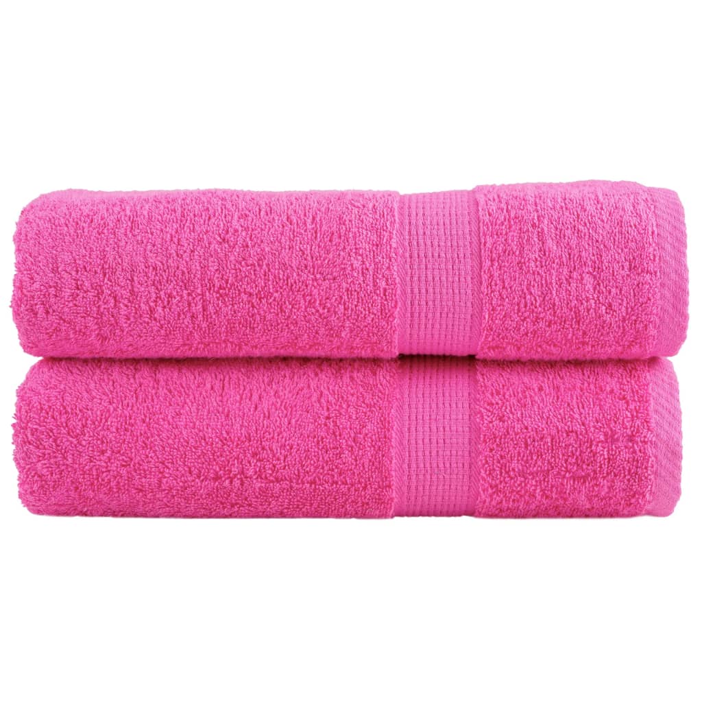 vidaXL Ręczniki premium SOLUND, 2 szt., różowe, 70x140 cm, 600 g/cm²