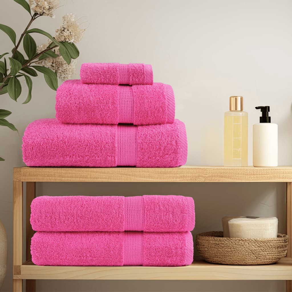 vidaXL Ręczniki premium SOLUND, 2 szt., różowe, 70x140 cm, 600 g/cm²