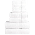 vidaXL 8-częściowy zestaw ręczników premium SOLUND, biały, 600 g/cm²