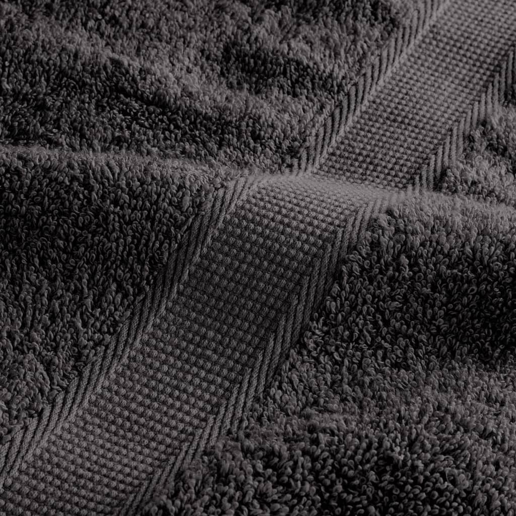 vidaXL 8-cz. zestaw ręczników premium SOLUND, antracytowy, 600 g/cm²