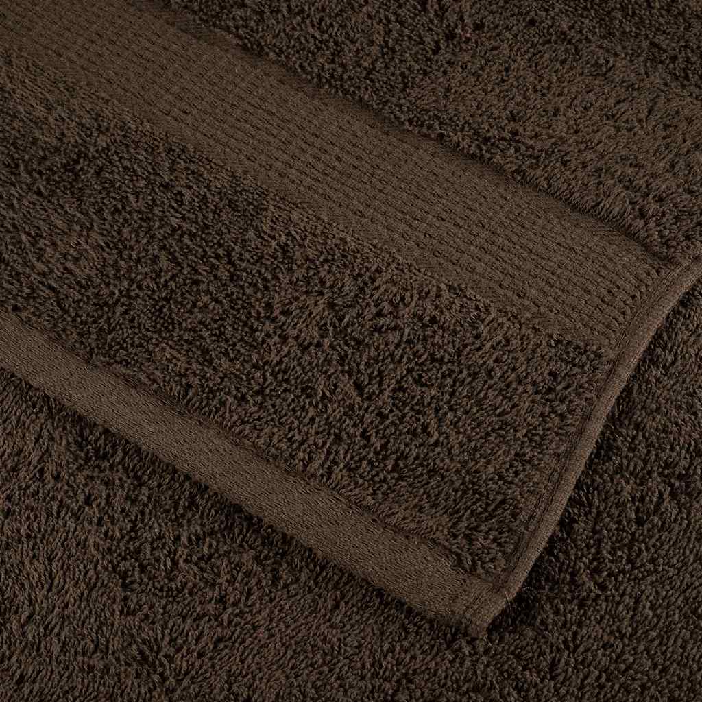 vidaXL 8-częściowy zestaw ręczników premium SOLUND, brązowy, 600 g/cm²