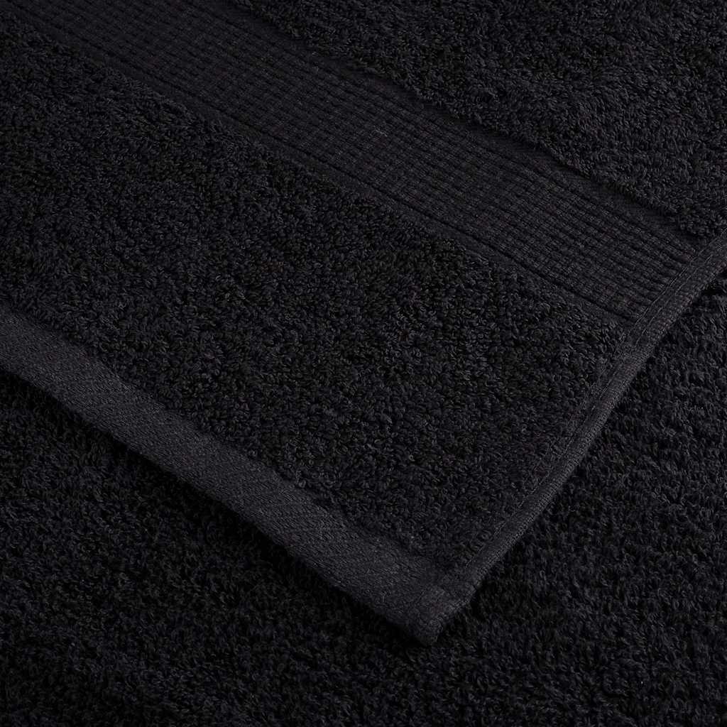 vidaXL 8-częściowy zestaw ręczników premium SOLUND, czarny, 600 g/cm²