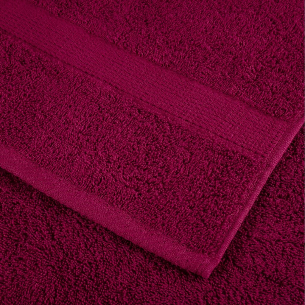 vidaXL 12-cz. zestaw ręczników premium SOLUND, bordowy, 600 g/cm²