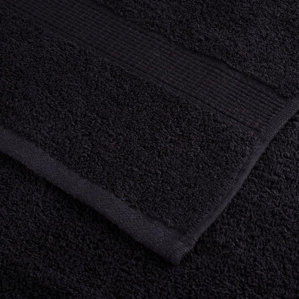 vidaXL 12-częściowy zestaw ręczników premium SOLUND, czarny, 600 g/cm²