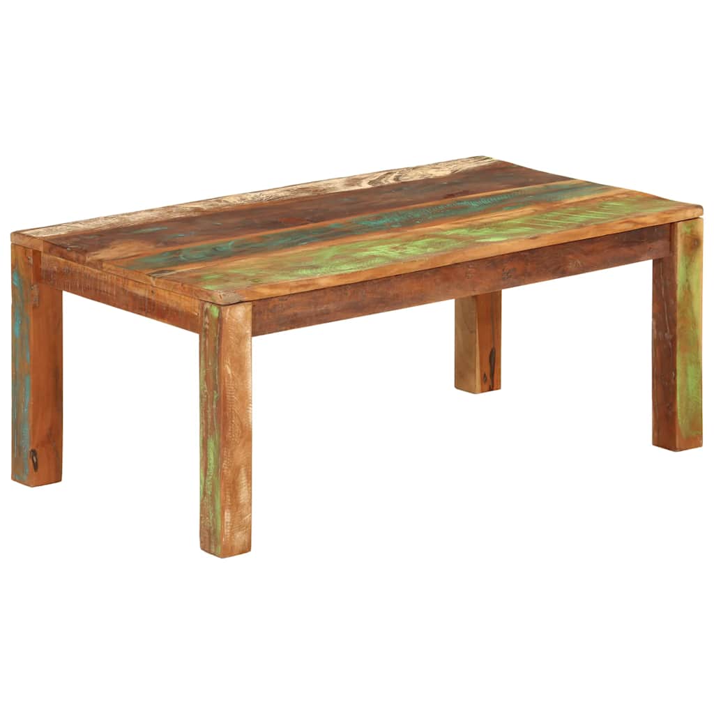 vidaXL Stolik kawowy, 110 x 55 x 40 cm, Lite drewno odzyskane