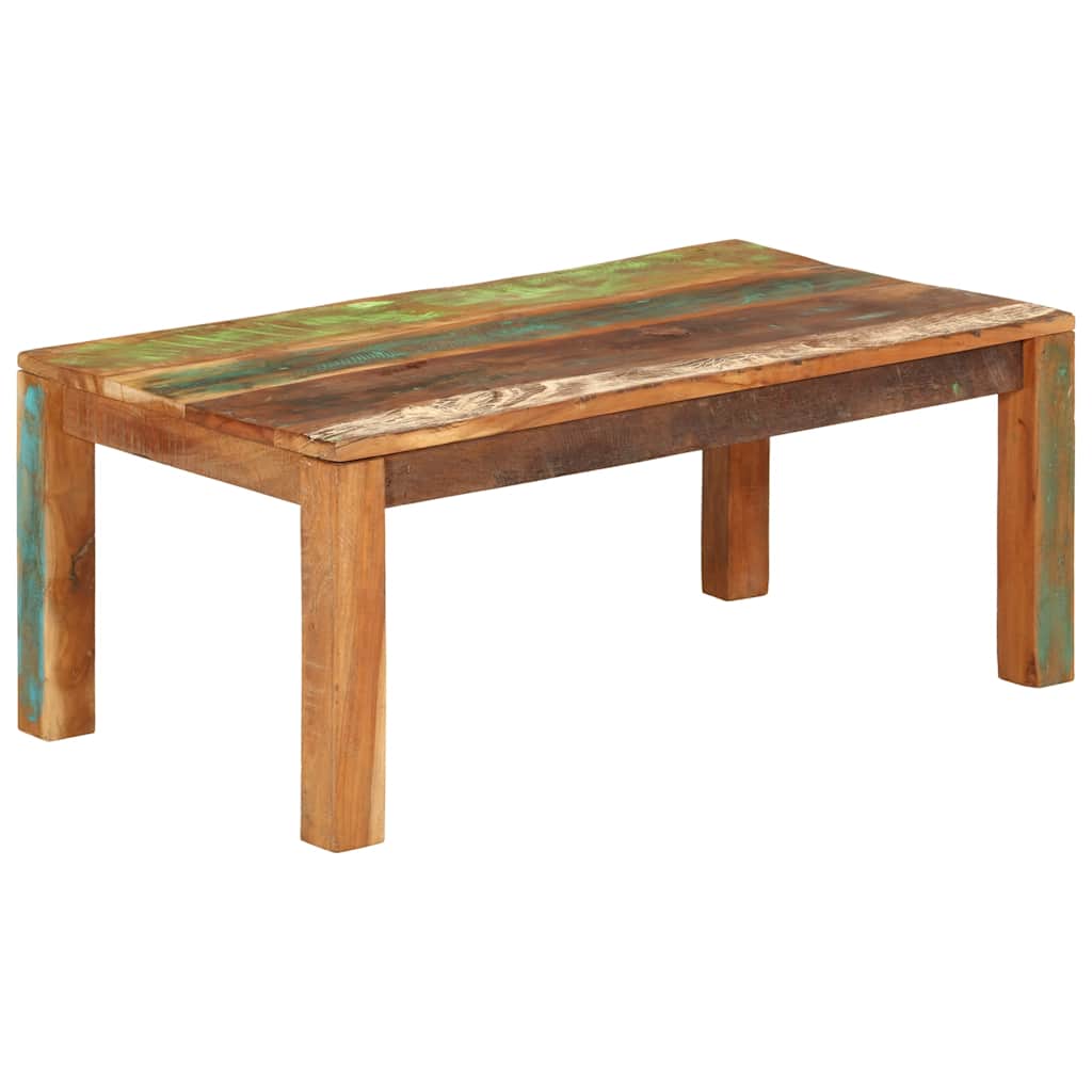 vidaXL Stolik kawowy, 110 x 55 x 40 cm, Lite drewno odzyskane
