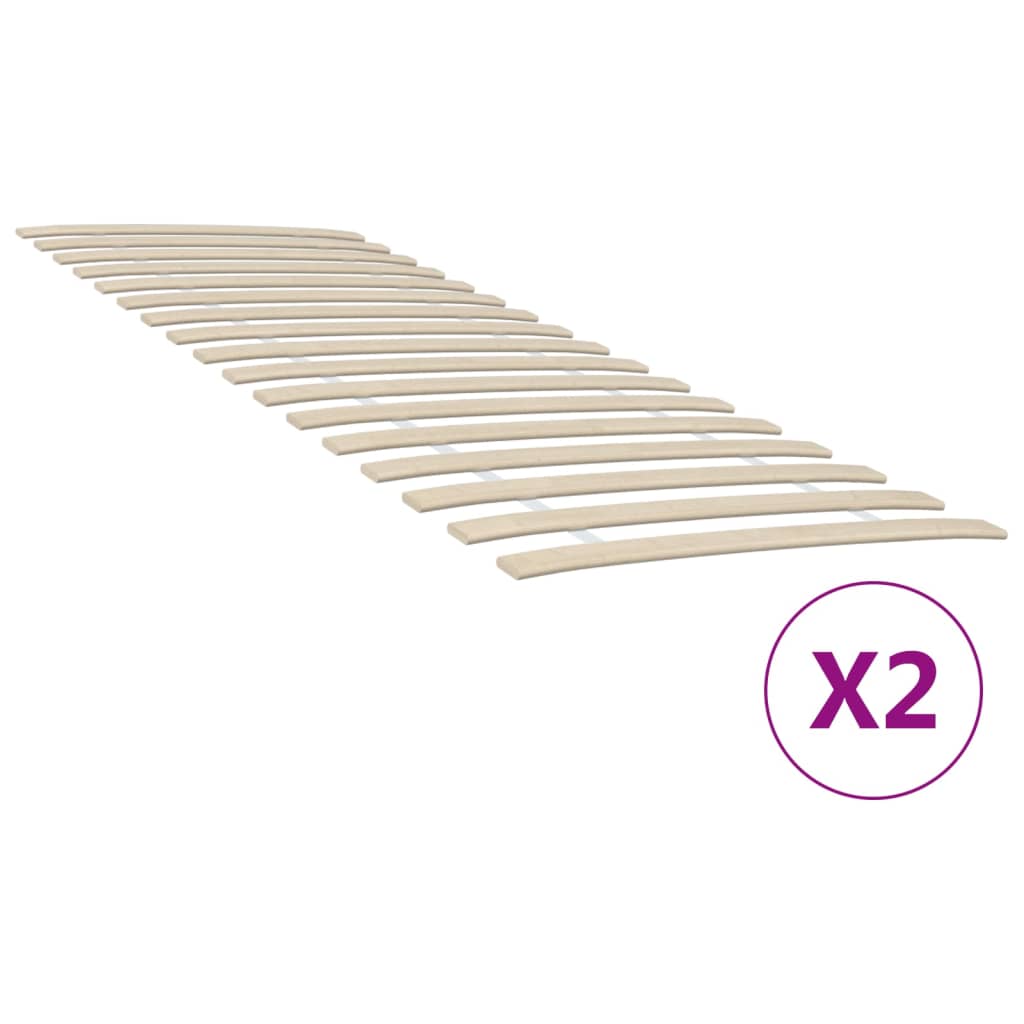 vidaXL Zapasowe listwy do łóżka z 34 listwami 2 szt. 70x200 cm